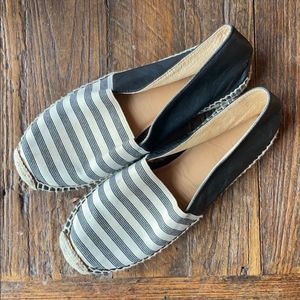 Striped Navy Blue and Cream Espadrilles 🏝 🛥